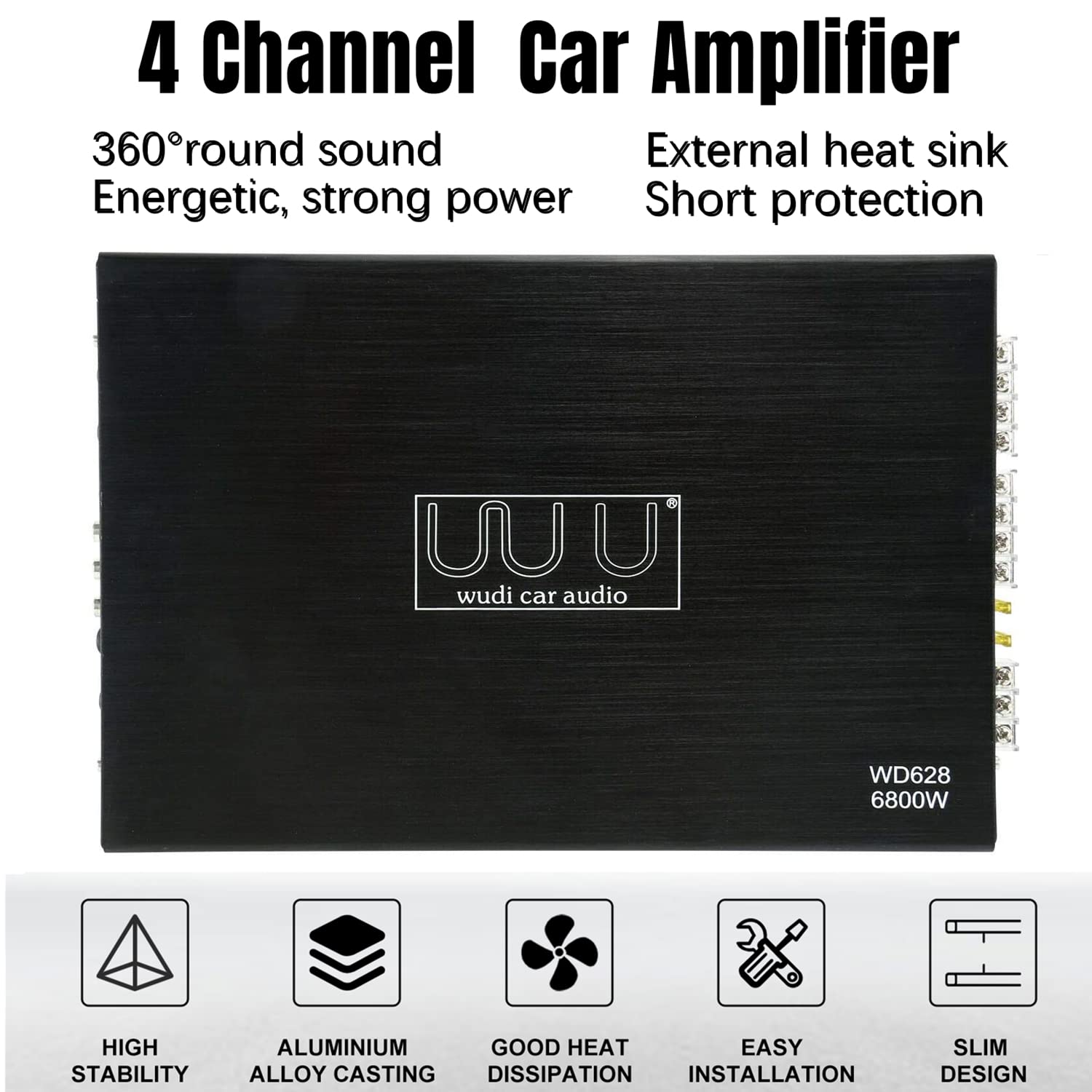 Amazon.co.jp: 4チャンネル カーパワーアンプ クラスAB AMP ブリッジ